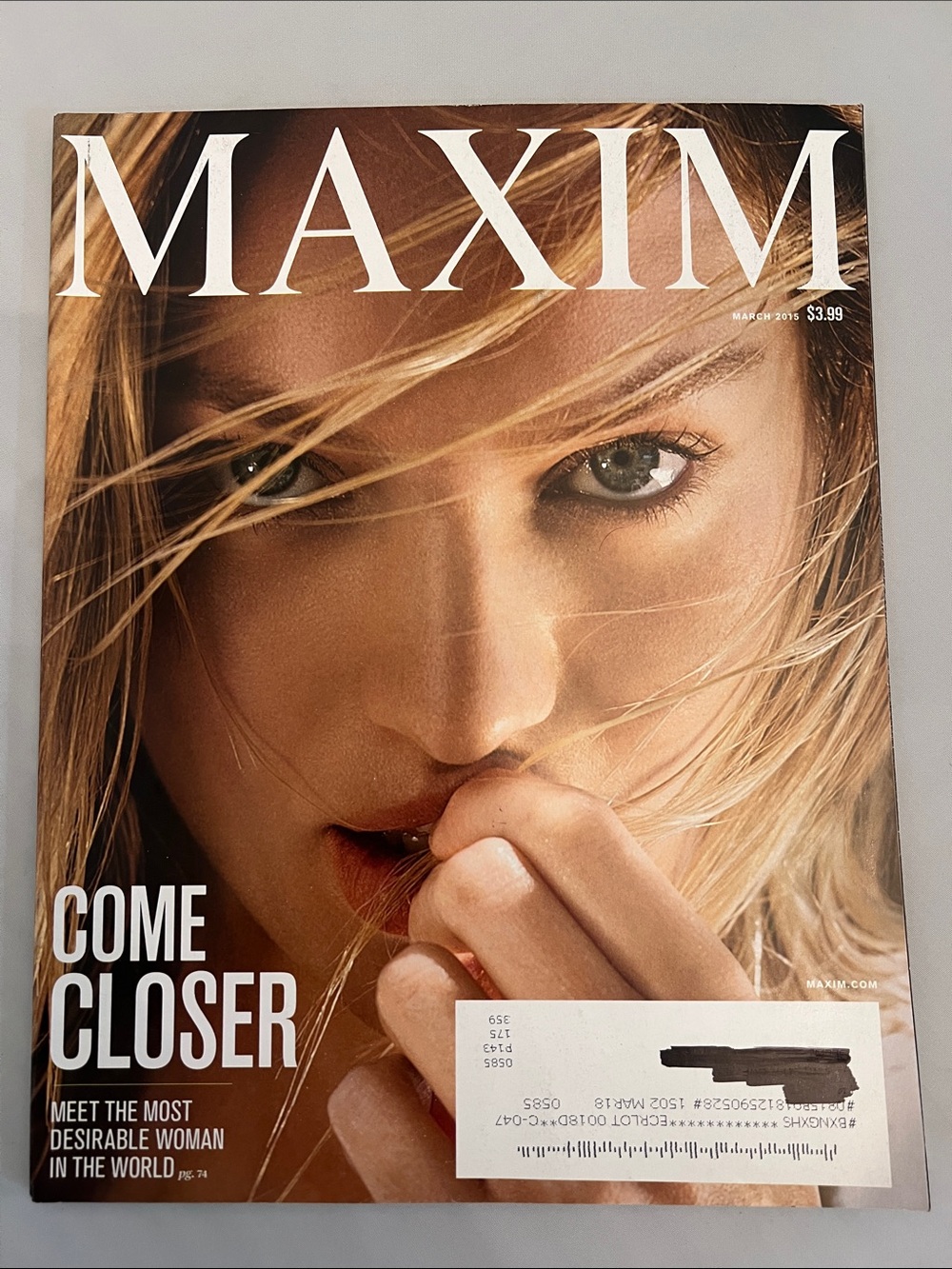 Maxim Magazine - Cover Candice Swanepoel - March 2015 - Issue 201